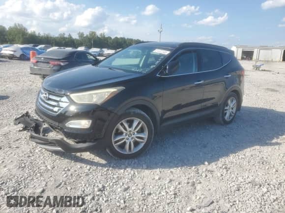 2013 Hyundai Santa Fe Sport z VIN 5XYZU3LA5DG034727, wystawiony jako Copart lot #81602545 z przebiegiem 99 112 mil mil oraz Szkoda całkowita • Salvage title. Historia ofert i sprzedaży dostępna na DreamBid. Obrazek 1.