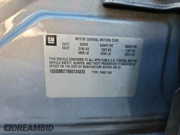 ✅ 2008 Cadillac CTS RWD • VIN: 1G6DM577880124330 • Лот: 86771495. Опубликован ранее на Copart с пробегом 210 712 миль. Бесплатный доступ к архиву аукционных продаж из США и подробный отчёт об истории автомобиля на DreamBid. Изображение 12.