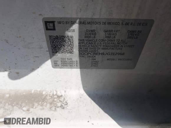 ✅ 2018 Chevrolet Silverado 1500 LT • VIN: 3GCPCREH9JG312968 • Lot: 43688503. Wystawiony na IAAI z przebiegiem 110 456 mil. Bezpłatny archiwum sprzedaży aukcyjnych z USA i szczegółowy raport historii pojazdu na DreamBid. Zdjęcie 9.