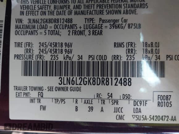 ✅ 2013 Lincoln MKZ • VIN: 3LN6L2GK8DR812488 • Lot: 42590868. Wystawiony na IAAI z przebiegiem 181 997 mil. Bezpłatny archiwum sprzedaży aukcyjnych z USA i szczegółowy raport historii pojazdu na DreamBid. Zdjęcie 9.