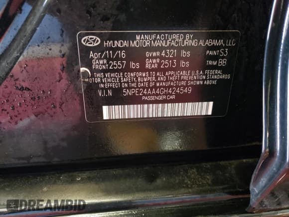 ✅ 2016 Hyundai Sonata Eco • VIN: 5NPE24AA4GH424549 • Лот: 48290993. Опубликован ранее на Copart с пробегом 84 763 миль. Бесплатный доступ к архиву аукционных продаж из США и подробный отчёт об истории автомобиля на DreamBid. Изображение 13.