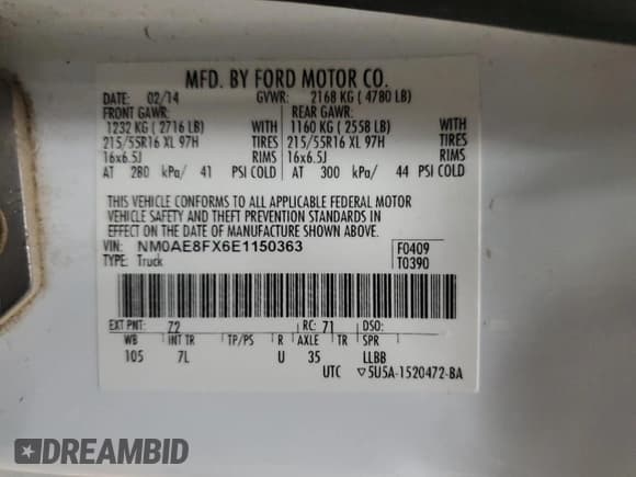 ✅ 2014 Ford Transit Connect • VIN: NM0AE8FX6E1150363 • Lot: 53271825. Wystawiony na Copart z przebiegiem 115 176 mil. Bezpłatny archiwum sprzedaży aukcyjnych z USA i szczegółowy raport historii pojazdu na DreamBid. Zdjęcie 13.