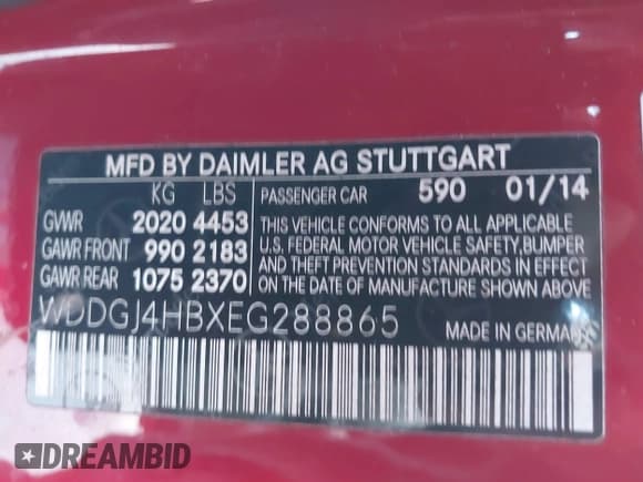 ✅ 2014 Mercedes-Benz C 250 • VIN: WDDGJ4HBXEG288865 • Lot: 43670758. Listed on IAAI with 164,169 mi. Free auction sales archive from the USA and detailed vehicle history report at DreamBid. Image 9.