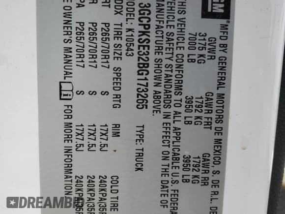 ✅ 2011 Chevrolet Silverado 1500 LT • VIN: 3GCPKSE32BG173265 • Lot: 72269714. Listed on Copart with 132,269 mi. Free auction sales archive from the USA and detailed vehicle history report at DreamBid. Image 12.