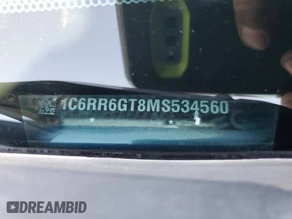 2021 Ram 1500 Warlock z VIN 1C6RR6GT8MS534560, wystawiony jako Copart lot #56605875 z przebiegiem 57 693 mil mil oraz Szkoda całkowita • Salvage title. Historia ofert i sprzedaży dostępna na DreamBid. Obrazek 12.