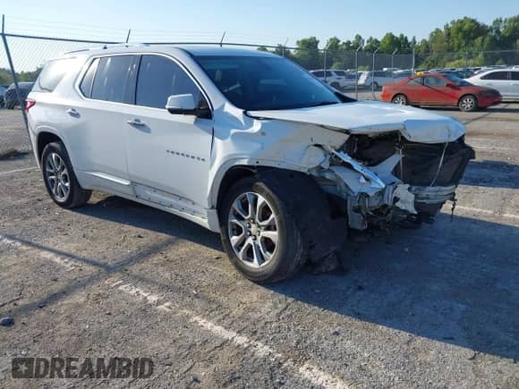 2020 Chevrolet Traverse Premier with VIN 1GNEVKKW6LJ105846, listed as a IAAI auction lot 43315481 with 149,347 mi miles and . Bid and sale history available at DreamBid. Image 1.