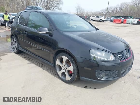 ✅ 2009 Volkswagen Golf GTI • VIN: WVWEV71K19W012748 • Lot: 41897940. Listed on IAAI with 108,429 mi. Free auction sales archive from the USA and detailed vehicle history report at DreamBid. Image 1.