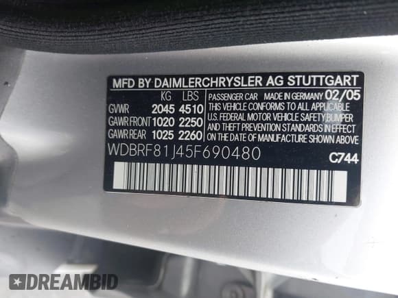 ✅ 2005 Mercedes-Benz C 240 • VIN: WDBRF81J45F690480 • Lot: 41780633. Wystawiony na IAAI z przebiegiem 150 147 mil. Bezpłatny archiwum sprzedaży aukcyjnych z USA i szczegółowy raport historii pojazdu na DreamBid. Zdjęcie 9.