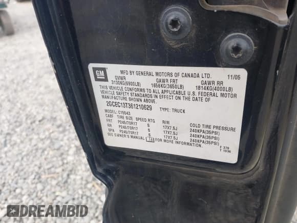 ✅ 2006 Chevrolet Silverado 1500 LT1 • VIN: 2GCEC13T361210629 • Лот: 42212410. Опубликован ранее на IAAI с пробегом 317 866 миль. Бесплатный доступ к архиву аукционных продаж из США и подробный отчёт об истории автомобиля на DreamBid. Изображение 9.