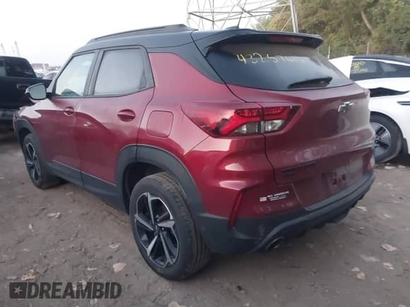 2022 Chevrolet TrailBlazer RS с VIN KL79MUSL1NB056001, выставлен на аукционе IAAI как лот 43257616 с пробегом 98 509 миль миль и . История ставок и продаж доступна на DreamBid. Изображение 3.