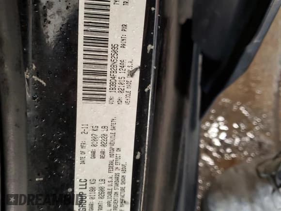 ✅ 2011 Dodge Avenger Express • VIN: 1B3BD4FB2BN525095 • Lot: 83066924. Listed on Copart with 147,506 mi. Free auction sales archive from the USA and detailed vehicle history report at DreamBid. Image 13.