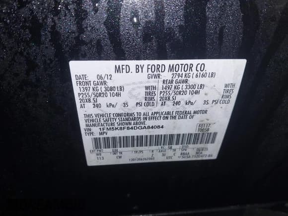 ✅ 2013 Ford Explorer Limited • VIN: 1FM5K8F84DGA84084 • Lot: 41859534. Wystawiony na IAAI z przebiegiem 220 437 mil. Bezpłatny archiwum sprzedaży aukcyjnych z USA i szczegółowy raport historii pojazdu na DreamBid. Zdjęcie 9.