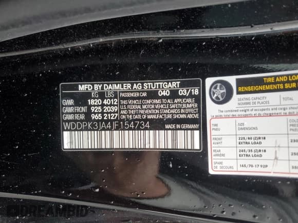 ✅ 2018 Mercedes-Benz SLC 300 • VIN: WDDPK3JA4JF154734 • Lot: 46871285. Listed on Copart with 38,451 mi. Free auction sales archive from the USA and detailed vehicle history report at DreamBid. Image 13.