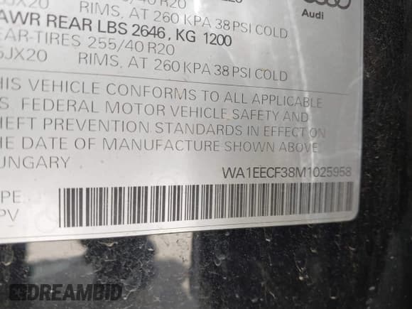 ✅ 2021 Audi Q3 S line Premium Plus • VIN: WA1EECF38M1025958 • Lot: 42713415. Listed on IAAI with 51,654 mi. Free auction sales archive from the USA and detailed vehicle history report at DreamBid. Image 9.