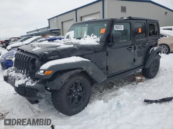 ✅ 2023 Jeep Wrangler Sport • VIN: 1C4HJXDG6PW597405 • Lot: 88909255. Listed on Copart with Not provided. Free auction sales archive from the USA and detailed vehicle history report at DreamBid. Image 1.