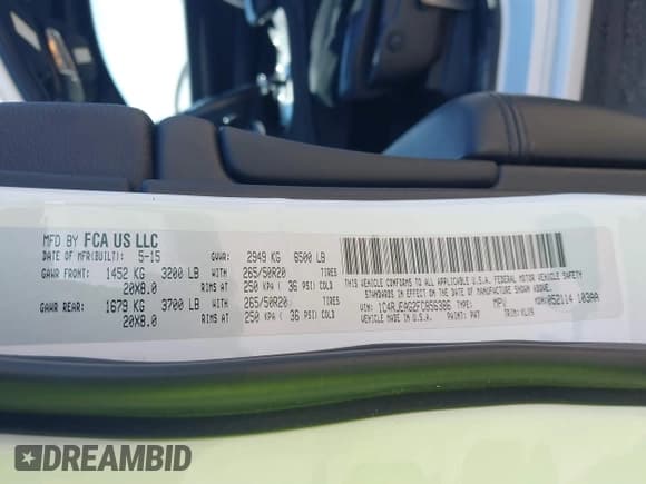 ✅ 2015 Jeep Grand Cherokee Laredo • VIN: 1C4RJEAG2FC856386 • Lot: 42353534. Listed on IAAI with 94,817 mi. Free auction sales archive from the USA and detailed vehicle history report at DreamBid. Image 9.