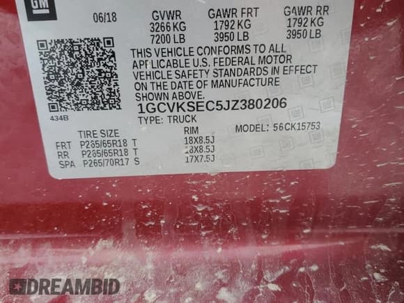 ✅ 2018 Chevrolet Silverado 1500 LTZ • VIN: 1GCVKSEC5JZ380206 • Lot: 85506374. Wystawiony na Copart z przebiegiem 62 258 mil. Bezpłatny archiwum sprzedaży aukcyjnych z USA i szczegółowy raport historii pojazdu na DreamBid. Zdjęcie 13.