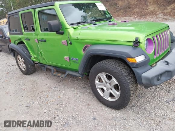 ✅ 2019 Jeep Wrangler Unlimited Sport S • VIN: 1C4HJXDN5KW556481 • Lot: 43430813. Listed on IAAI with 56,318 mi. Free auction sales archive from the USA and detailed vehicle history report at DreamBid. Image 1.