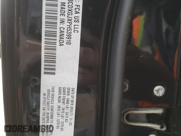 ✅ 2023 Dodge Charger Scat Pack • VIN: 2C3CDXGJXPH539910 • Лот: 71697835. Опубликован ранее на Copart с пробегом 15 569 миль. Бесплатный доступ к архиву аукционных продаж из США и подробный отчёт об истории автомобиля на DreamBid. Изображение 12.