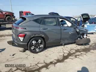 2024 Hyundai Kona SEL with VIN KM8HC3AB7RU160163, listed as a Copart auction lot 78401674 with 258 mi miles and Non repairable. Bid and sale history available at DreamBid. Image 3.