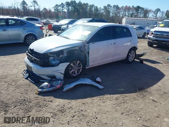 ✅ 2019 Volkswagen Golf S • VIN: 3VWG57AU8KM018351 • Lot: 41748156. Listed on IAAI with 94,276 mi. Free auction sales archive from the USA and detailed vehicle history report at DreamBid. Image 2.