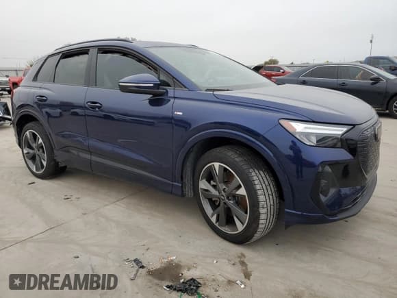 ✅ 2023 Audi Q4 e-tron Premium Plus • VIN: WA1L2BFZ8PP019755 • Lot: 76556653. Listed on Copart with 10,592 mi. Free auction sales archive from the USA and detailed vehicle history report at DreamBid. Image 4.