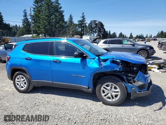 ✅ 2021 Jeep Compass Sport • VIN: 3C4NJCAB9MT588879 • Lot: 64523585. Listed on Copart with 27,781 mi. Free auction sales archive from the USA and detailed vehicle history report at DreamBid. Image 4.