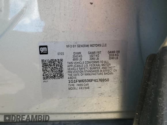 ✅ 2023 Chevrolet Bolt EV 1LT • VIN: 1G1FW6S06P4176958 • Lot: 49732965. Wystawiony na Copart z przebiegiem 33 554 mil. Bezpłatny archiwum sprzedaży aukcyjnych z USA i szczegółowy raport historii pojazdu na DreamBid. Zdjęcie 12.