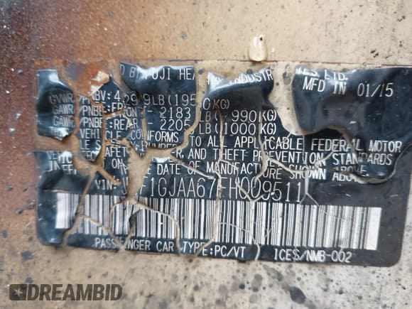 ✅ 2015 Subaru Impreza • VIN: JF1GJAA67FH009511 • Лот: 43009207. Опубликован ранее на IAAI с пробегом Не указан. Бесплатный доступ к архиву аукционных продаж из США и подробный отчёт об истории автомобиля на DreamBid. Изображение 9.