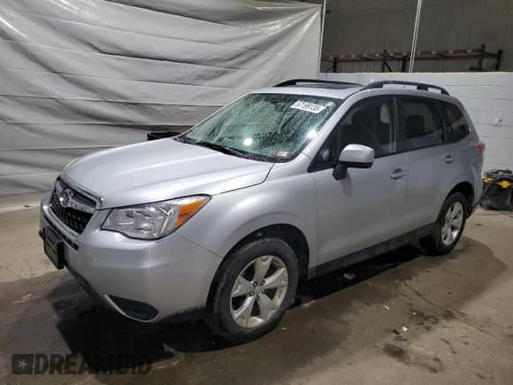 2015 Subaru Forester Premium with VIN JF2SJADC7FG448978, listed as a Copart auction lot 67199135 with 131,697 mi miles and Salvage title. Bid and sale history available at DreamBid. Image 1.