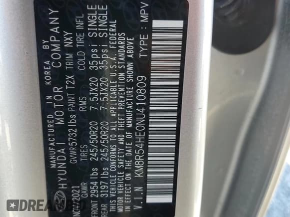 ✅ 2022 Hyundai Palisade Limited • VIN: KM8R54HE0NU410809 • Лот: 87652495. Опубликован ранее на Copart с пробегом 26 507 миль. Бесплатный доступ к архиву аукционных продаж из США и подробный отчёт об истории автомобиля на DreamBid. Изображение 13.