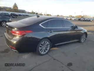 2015 Hyundai Genesis 3.8L z VIN KMHGN4JE7FU103642, wystawiony jako Copart lot #79487494 z przebiegiem 109 029 mil mil oraz Szkoda całkowita • Salvage title. Historia ofert i sprzedaży dostępna na DreamBid. Obrazek 3.
