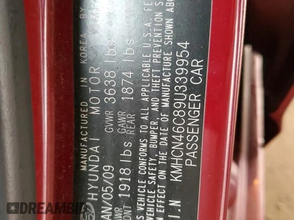 ✅ 2009 Hyundai Accent Auto GLS • VIN: KMHCN46C89U339954 • Лот: 49013765. Опубликован ранее на Copart с пробегом 112 720 миль. Бесплатный доступ к архиву аукционных продаж из США и подробный отчёт об истории автомобиля на DreamBid. Изображение 14.