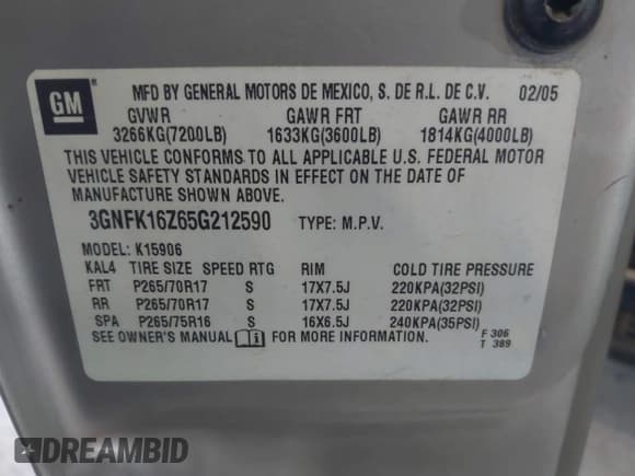 ✅ 2005 Chevrolet Suburban Z71 • VIN: 3GNFK16Z65G212590 • Lot: 43670546. Wystawiony na IAAI z przebiegiem 157 887 mil. Bezpłatny archiwum sprzedaży aukcyjnych z USA i szczegółowy raport historii pojazdu na DreamBid. Zdjęcie 9.