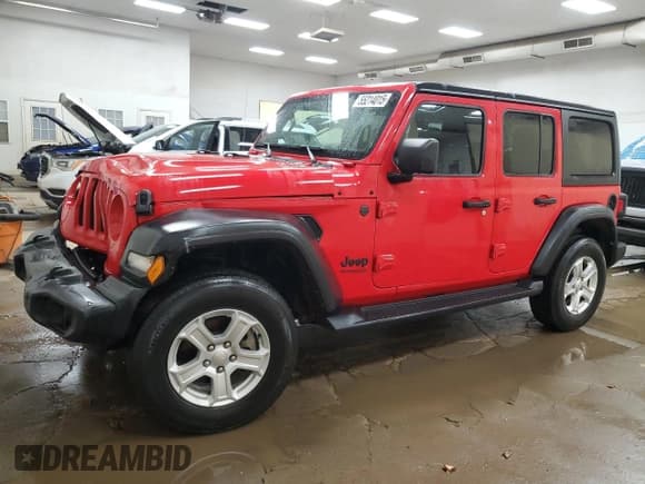 ✅ 2022 Jeep Wrangler Unlimited Sport S • VIN: 1C4HJXDG2NW152124 • Lot: 55214015. Listed on Copart with 36,063 mi. Free auction sales archive from the USA and detailed vehicle history report at DreamBid. Image 1.