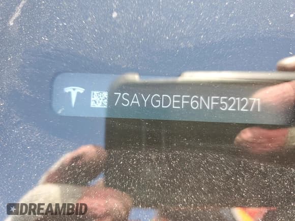 ✅ 2022 Tesla Model Y Performance • VIN: 7SAYGDEF6NF521271 • Lot: 92212045. Listed on Copart with 45,558 mi. Free auction sales archive from the USA and detailed vehicle history report at DreamBid. Image 14.