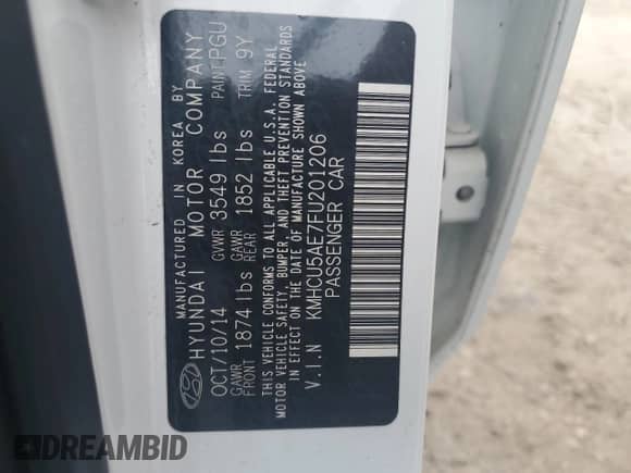 ✅ 2015 Hyundai Accent Sport • VIN: KMHCU5AE7FU201206 • Lot: 55095255. Wystawiony na Copart z przebiegiem 104 019 mil. Bezpłatny archiwum sprzedaży aukcyjnych z USA i szczegółowy raport historii pojazdu na DreamBid. Zdjęcie 12.