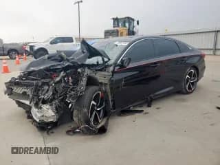 2018 Honda Accord Sport with VIN 1HGCV2F38JA009683, listed as a Copart auction lot 70963465 with Not provided miles and Salvage title. Bid and sale history available at DreamBid. Image 1.