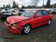 2004 Hyundai Elantra GT z VIN KMHDN56D34U104583, wystawiony jako Copart lot #82441094 z przebiegiem Nie podano mil oraz Szkoda całkowita • Salvage title. Historia ofert i sprzedaży dostępna na DreamBid. Obrazek 1.