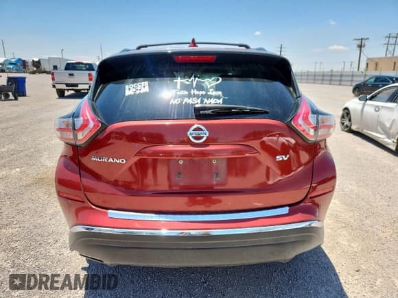 ✅ 2016 Nissan Murano SV • VIN: 5N1AZ2MG1GN156487 • Lot: 63801925. Listed on Copart with 133,753 mi. Free auction sales archive from the USA and detailed vehicle history report at DreamBid. Image 6.