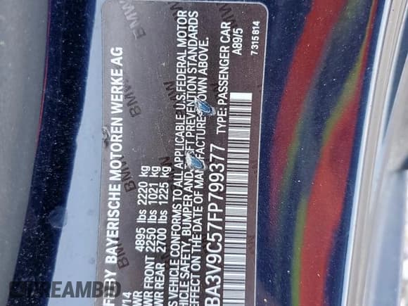 ✅ 2015 BMW 4 Series 428i xDrive • VIN: WBA3V9C57FP799377 • Lot: 68476865. Wystawiony na Copart z przebiegiem 55 341 mil. Bezpłatny archiwum sprzedaży aukcyjnych z USA i szczegółowy raport historii pojazdu na DreamBid. Zdjęcie 12.