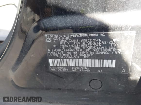 ✅ 2010 Toyota RAV4 • VIN: 2T3ZF4DV9AW047219 • Лот: 43820153. Опубликован ранее на IAAI с пробегом 164 947 миль. Бесплатный доступ к архиву аукционных продаж из США и подробный отчёт об истории автомобиля на DreamBid. Изображение 9.