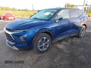 2023 Chevrolet Blazer LT with VIN 3GNKBHR40PS157190, listed as a IAAI auction lot 43087884 with 69,637 mi miles and . Bid and sale history available at DreamBid. Image 2.