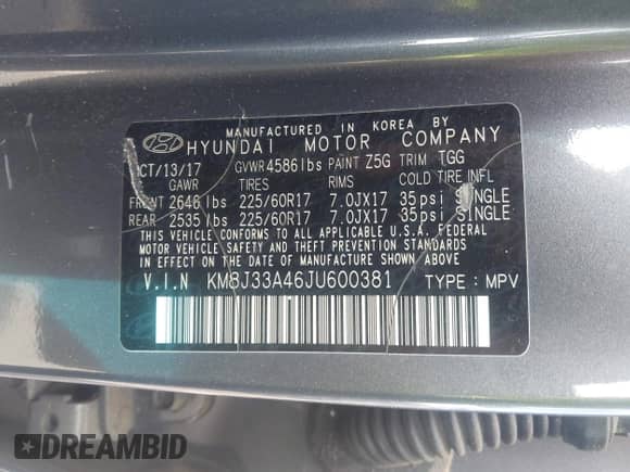 ✅ 2018 Hyundai Tucson SEL • VIN: KM8J33A46JU600381 • Lot: 43268402. Wystawiony na IAAI z przebiegiem 88 535 mil mil. Skorzystaj z bezpłatnego archiwum sprzedaży aukcyjnych z USA i zobacz szczegółowy raport historii pojazdu na DreamBid. Zdjęcie 9.