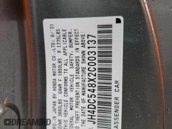 ✅ 2002 Acura RSX Auto • VIN: JH4DC548X2C003137 • Lot: 91311175. Wystawiony na Copart z przebiegiem 87 106 mil. Bezpłatny archiwum sprzedaży aukcyjnych z USA i szczegółowy raport historii pojazdu na DreamBid. Zdjęcie 14.