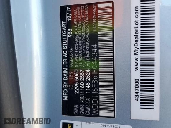 ✅ 2018 Mercedes-Benz E 400 • VIN: WDD1J6FB6JF044344 • Lot: 90789975. Wystawiony na Copart z przebiegiem Nie podano. Bezpłatny archiwum sprzedaży aukcyjnych z USA i szczegółowy raport historii pojazdu na DreamBid. Zdjęcie 12.