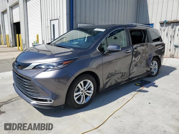 ✅ 2024 Toyota Sienna Platinum • VIN: 5TDESKFC6RS108310 • Lot: 65391015. Listed on Copart with 23,045 mi. Free auction sales archive from the USA and detailed vehicle history report at DreamBid. Image 1.
