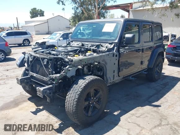 ✅ 2021 Jeep Wrangler Unlimited Sport S • VIN: 1C4HJXDN4MW596523 • Лот: 43094668. Опубликован ранее на IAAI с пробегом 128 511 миль. Бесплатный доступ к архиву аукционных продаж из США и подробный отчёт об истории автомобиля на DreamBid. Изображение 2.