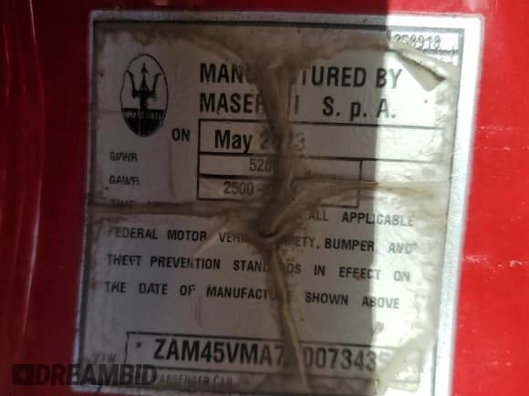 ✅ 2013 Maserati GranTurismo Sport • VIN: ZAM45VMA7D0073435 • Lot: 74539344. Wystawiony na Copart z przebiegiem Nie podano. Bezpłatny archiwum sprzedaży aukcyjnych z USA i szczegółowy raport historii pojazdu na DreamBid. Zdjęcie 13.