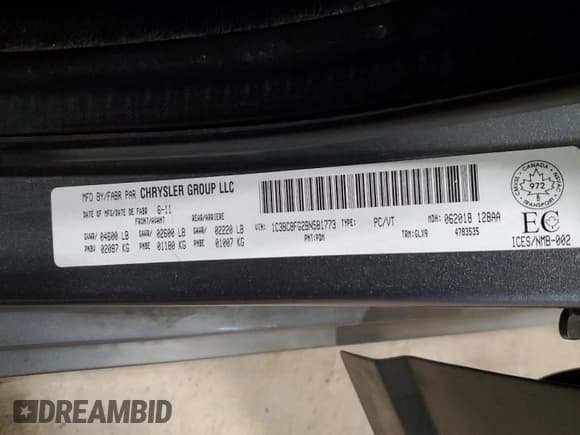 ✅ 2011 Chrysler 200 S • VIN: 1C3BC8FG2BN581773 • Lot: 92090605. Listed on Copart with 145,272 mi. Free auction sales archive from the USA and detailed vehicle history report at DreamBid. Image 12.